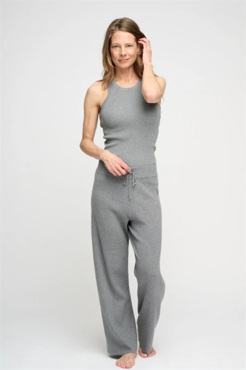 MOSHI MOSHI MIND CALM RIB TANK TOP GREY MELANGE